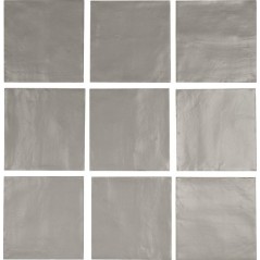 Carrelage bosselé gris mat 13.8x13.8cm contemporain sol et mur apedelight grey