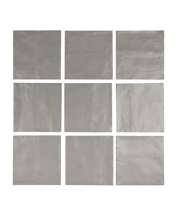 Carrelage bosselé gris mat 13.8x13.8cm contemporain sol et mur apedelight grey