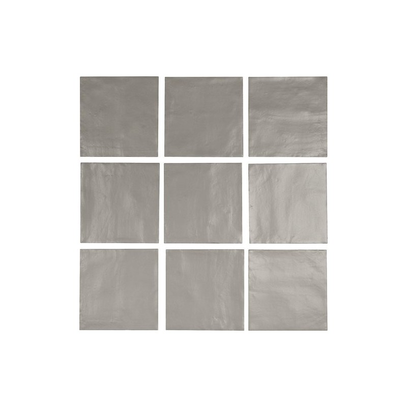 Carrelage bosselé gris mat 13.8x13.8cm contemporain sol et mur apedelight grey