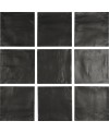 Carrelage bosselé noir mat 13.8x13.8cm contemporain sol et mur apedelight noir