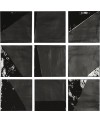 Carrelage bosselé noir mat et brillant 13.8x13.8cm contemporain sol et mur apedrop black