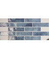 Carrelage imitation ciment liquide brillant bleu losange rombo 15x25.9cm brique 7.5x30cm, apesnap blue