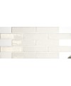 Carrelage imitation pierre viellie blanc brillant en mur douche, crédence cuisine 7.5x30cm, apealtea white.