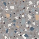 Carrelage effet terrazzo mat 90x90cm et 120x120cm rectifié sur fond gris, santadeconcrete maxi deco grey