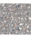 Carrelage effet terrazzo mat 90x90cm et 120x120cm rectifié sur fond gris, santadeconcrete maxi deco grey