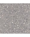 Carrelage effet terrazzo mat 60x60cm, 90x90cm et 120x120cm rectifié sur fond gris, santadeconcrete medium grey