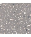 Carrelage effet terrazzo mat 60x60cm, 90x90cm et 120x120cm rectifié sur fond gris, santadeconcrete medium grey