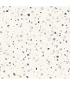 Carrelage effet terrazzo mat 60x60cm, 90x90cm et 120x120cm rectifié sur fond blanc, santadeconcrete medium white