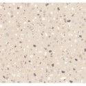 Carrelage effet terrazzo mat 60x60cm, 90x90cm et 120x120cm rectifié sur fond taupe, santadeconcrete medium sand