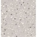 Carrelage effet terrazzo mat 60x60cm, 90x90cm et 120x120cm rectifié sur fond gris clair, santadeconcrete medium perle