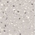 Carrelage effet terrazzo mat 60x60cm, 90x90cm et 120x120cm rectifié sur fond gris clair, santadeconcrete medium perle