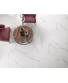 Carrelage imitation marbre mat blanc veiné de noir brillant rectifié 90x90x1cm et 120x120x1cm , santathemar venato