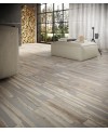 Carrelage imitation béton et bois naturel mélangé mat, sol et mur 30x120cm et 30x180cm rectifié santafusion natural