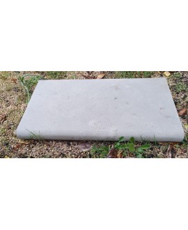 Margelle piscine, plate en pierre grise 60X33X3cm bord droit et bord rond, artaza