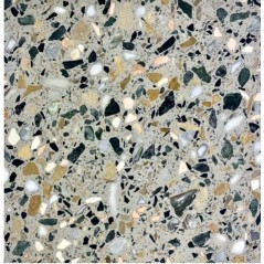 Carrelage terrazzo résineux vert grand format 60x60x1.2cm D granito pistache