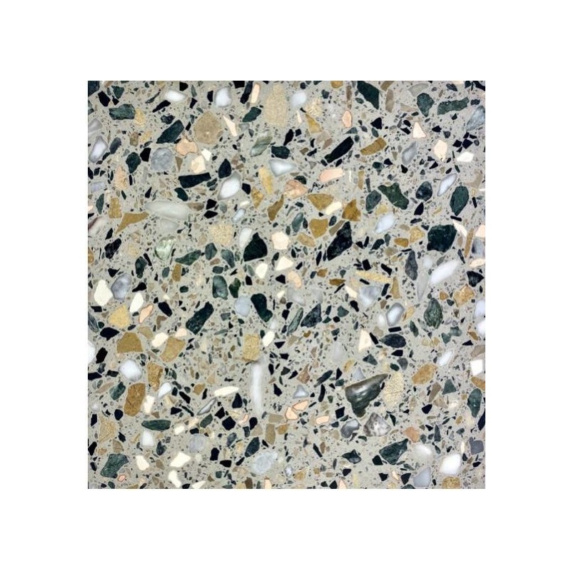 Carrelage terrazzo résineux vert grand format 60x60x1.2cm D granito pistache