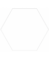 Carrelage hexagone blanc uni effet carreau ciment 25x22cm D capri blanc uni