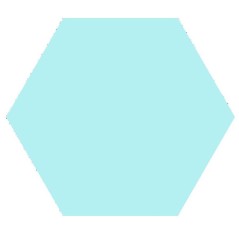 Carrelage hexagone uni bleu clair effet carreau ciment 25x22cm D aqua