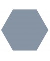 Carrelage hexagone uni bleu effet carreau ciment 25x22cm D gauloise