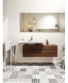 Carrelage salle de bain patchwork metrosign imitation carreau ciment contemporain 20x20cm rectifié R10