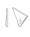 Faience triangle en relief Equipetirol blanc brillant 10.8x12.4cm