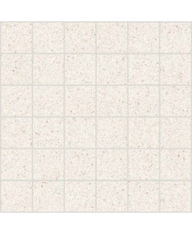 Mosaique imitation terrazzo poli blanc brillant rectifié 30x30cm sur trame santanewdeco mosaico light kry