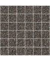 Mosaique imitation terrazzo poli noir brillant rectifié 30x30cm sur trame santanewdeco mosaico black kry