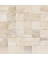 Mosaique imitation marbre translucide ivoire mat, douche, carré, santakoya sivory 5x5cm sur trame 30x30cm