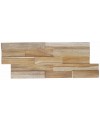 Parement en bois naturel avec des morceaux de 4cm de large MO manaus1 20x49.5x2cm