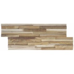 Parement en bois naturel avec des morceaux de 2cm de large MO manaus2 20x49.5x2cm