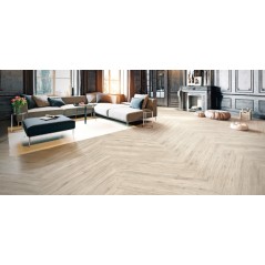 Carrelage imitation parquet blanchi avec petits noeud rectifié 20x120x1cm et 30x120x1cm, savchalet almond