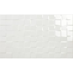 carrelage moderne mural geocubic blanc brillant 33x55cm