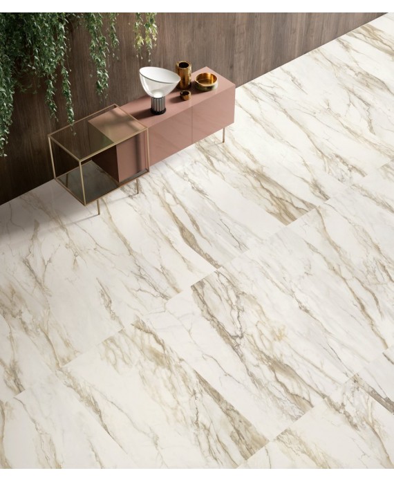 carrelage cuisine imitation marbre mat rectifié 60x120x1cm, santatrumarmi gold