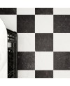 Carrelage damier noir et blanc mat imitation pierre de belgique et blanche 40x40cm rectifié edimconcert