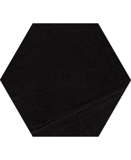 Carrelage hexagonal grand format imitation pierre noire et pierre blanche 51.9x59.9cm V