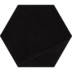 Carrelage hexagonal grand format imitation pierre noire et pierre blanche 51.9x59.9cm V