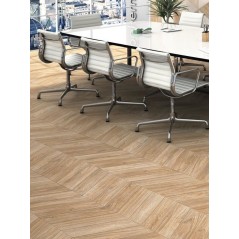 Carrelage imitation parquet moderne chevron beige 70x40cm realdiamond timber wallnut chevron