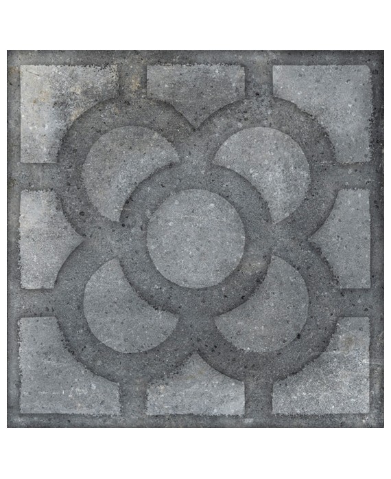 Carrelage antiderapant imitation carreau ciment gris foncé, terrasse 20x20cm V acorn grafito, R13 C