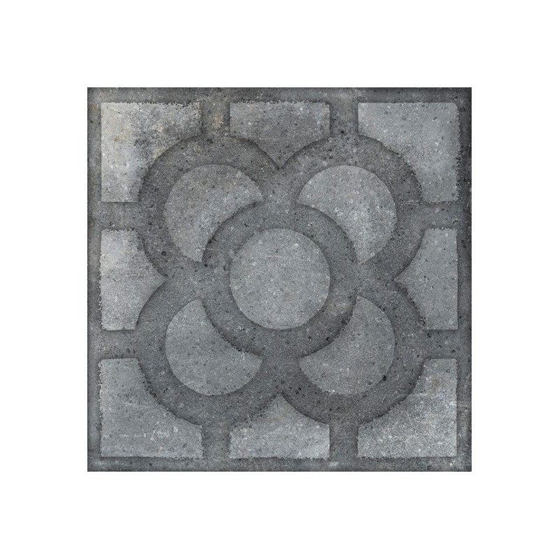 Carrelage antiderapant imitation carreau ciment gris foncé, terrasse 20x20cm V acorn grafito, R13 C