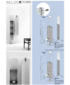 Sèche-serviette radiateur électrique design, contemporain salle de bain AntT2V blanc mat