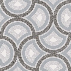 Carrelage imitation carreau ciment decor gris clair 20x20 cm, V pigneto humo