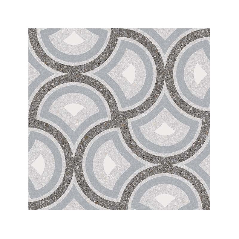 Carrelage imitation carreau ciment decor gris clair 20x20 cm, V pigneto humo