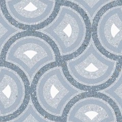 Carrelage imitation carreau ciment decor bleu 20x20 cm, V pigneto nube