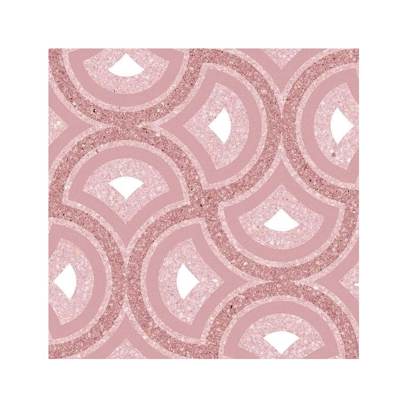 Carrelage imitation carreau ciment decor rose 20x20 cm, V pigneto coral