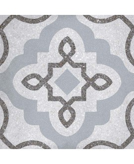 Carrelage imitation carreau ciment decor gris clair 20x20 cm, V tercelo humo