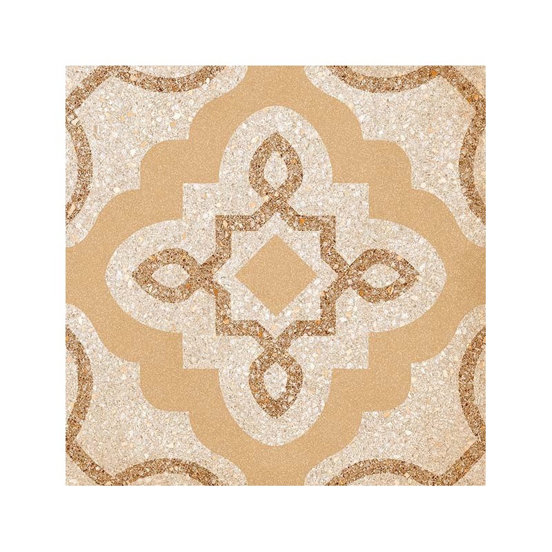 Carrelage imitation carreau ciment decor beige 20x20 cm, V tercello beige