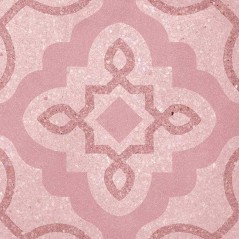 Carrelage imitation carreau ciment decor rose 20x20 cm, V tercello coral