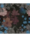 Papier peint vinyl FABULA_INKBIAA2001-1, fleurs de couleur sur fond noir , sur mesure