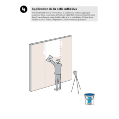 Papier peint en fibre de verre pour mur de salle de bain IBIS_INKUAHB1902b, oiseaux sur fond bleu