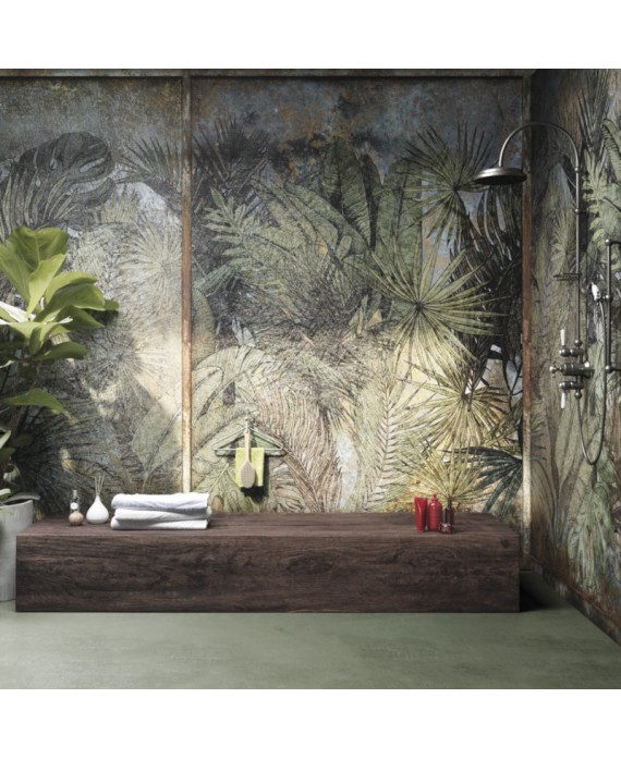 Papier peint en fibre de verre pour mur de salle de bain OXIGEN_NKOIRB2001, jungle 2